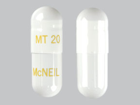 Pill MT 20 McNEIL White Capsule/Oblong is Pancreaze