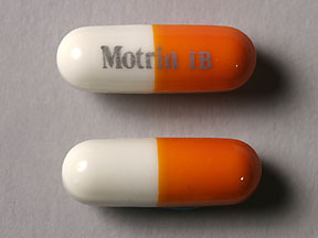 Pill Motrin IB Orange Capsule-shape is Motrin IB