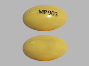 Pill MP 903 Yellow Capsule/Oblong is Decara