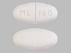 Pill ML 160 White Oval is Foltabs plus DHA