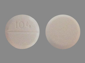 Pill 104 White Round is Acetaminophen and Oxycodone Hydrochloride