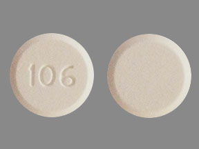 Pill 106 White Round is Acetaminophen and Oxycodone Hydrochloride