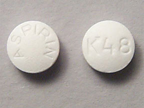 Pill ASPIRIN K48 White Round is Aspirin