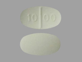 Metformin hydrochloride 1000 mg 10 00
