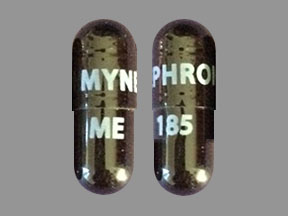 Pill MYNEPHRON ME 185 Black Capsule-shape is Mynephron
