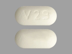 Pill V 29 White Capsule/Oblong is Metronidazole