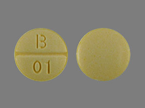 Pill B 01 Yellow Round is Folic Acid