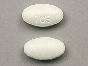 Pill 705 White Elliptical/Oval is Noroxin