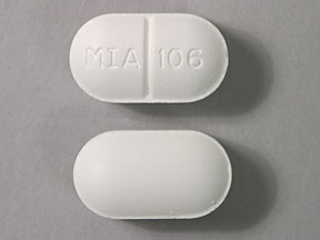 Hap MIA 106, Asetaminofen ve Butalbital 325 mg / 50 mg'dır.