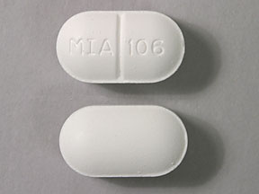 Pill MIA 106 White Capsule-shape is Acetaminophen and Butalbital