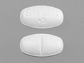 Pill CITRACAL +D White Elliptical/Oval is Citracal Maximum