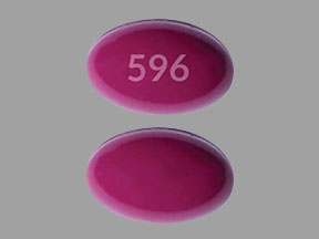 Pill 596 Purple Capsule-shape is CitraNatal Medley