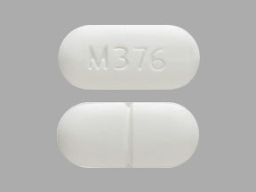 Pill M376 White Elliptical/Oval is Acetaminophen and Hydrocodone Bitartrate...