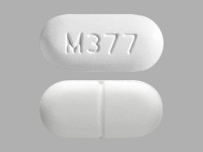 Pill M377 White Oval is Acetaminophen and Hydrocodone Bitartrate