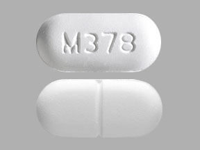 Pill M378 White Elliptical/Oval is Acetaminophen and Hydrocodone Bitartrate