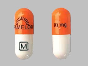 Pill logo PAMELOR 10 mg logo SANDOZ Orange Capsule/Oblong is Pamelor