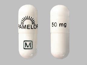 Pill PAMELOR 50 mg M White Capsule-shape is Pamelor