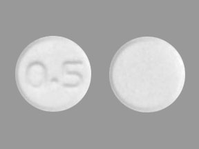 Pill 0.5 White Round is Rasagiline Mesylate