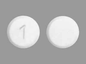 Pill 1 White Round is Rasagiline Mesylate