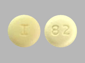 Pill I 82 Yellow Round is Amlodipine Besylate and Olmesartan Medoxomil