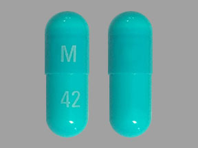 Pill M 42 Blue Capsule-shape is Clindamycin Hydrochloride