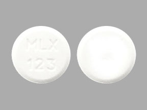 Pill MLX 123 White Round is Acetaminophen