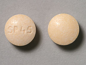 Pill SP45 Orange Round is Aspirin