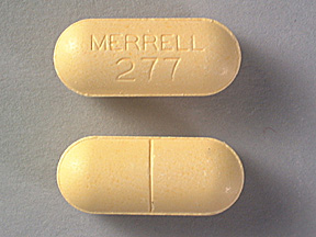 Pill MERRELL 277 Yellow Capsule/Oblong is Hiprex