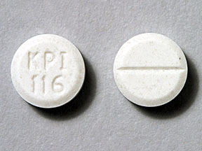 Pill KPI 116 White Round is Liothyronine Sodium