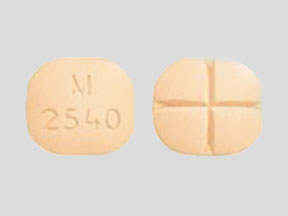 Pill M 2540 Orange Four-sided is Methadone Hydrochloride (Dispersible)