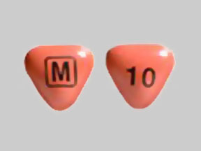 Pill M 10 Orange Three-sided is Tofranil