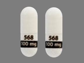Pill 568 100 mg 568 100 mg White Capsule-shape is Zolinza