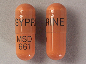 Pill MSD 661 SYPRINE Brown Capsule/Oblong is Syprine