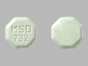 Pill MSD 732 Green Eight-sided is Mevacor