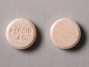 Pill PEPCID AC Pink Round is Pepcid AC