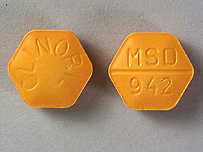 Pill MSD 942 Yellow Six-sided is Clinoril