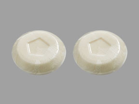 Pill Logo (Pentagon) White Round is Odactra