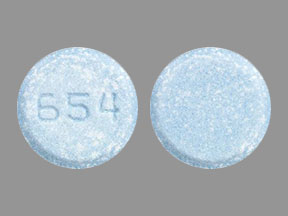Pill 654 Blue Round is Sinemet 25-250