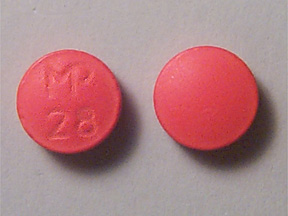 Pill MP 28 Orange Round is Amitriptyline Hydrochloride