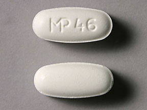 Pill MP 46 White Oval is Metronidazole