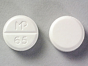 Pill MP 65 White Round is Acetazolamide