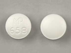 Pill MP 658 White Round is Clonidine Hydrochloride