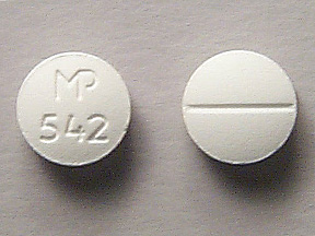 Pill MP 542 White Round is Spironolactone