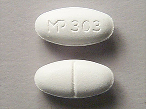 Pill MP 303 White Oval is Spironolactone