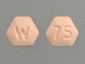 Pill W 75 Pink Six-sided is Ranitidine Hydrochloride