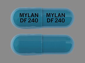 Pill MYLAN DF 240 MYLAN DF 240 Green Capsule/Oblong is Dimethyl Fumarate Delayed-Release