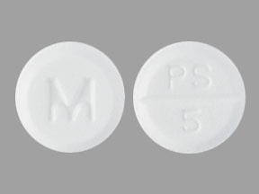 Pill M PS 5 White Round is Prednisone