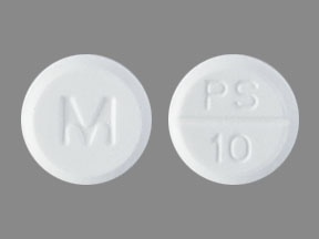 Pill M PS 10 White Round is Prednisone