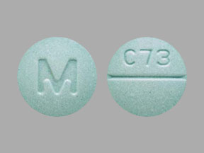 Pill M C73 Green Round is Clozapine