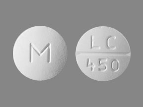 Pill M LC 450 White Round is Lithium Carbonate Extended Release